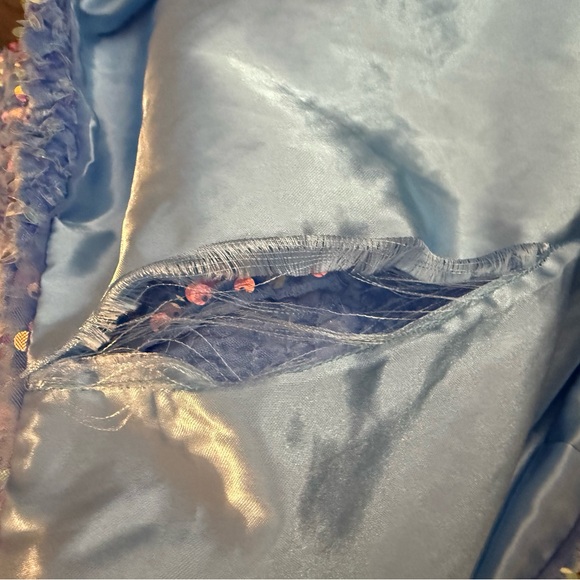 Lola & The Boys Blue Sequin Snow Angel Shimmer Dress - Picture 7 of 8